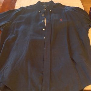 Linen Polo Short Sleeve Shirt.